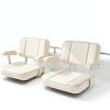 TeBaisea Double Boat Folding Seat Microfiber Leather-6