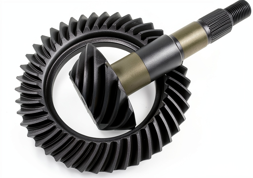 Installing Motive Gear GM7.5-323 Differential Ring and Pinion Set on a wooden workbench