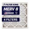 Filter King 19.5x19.5x1 Air Filter MERV 8 Pleated Furnace Filters-0