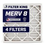 Filter King 19.5x19.5x1 Air Filter MERV 8 Pleated Furnace Filters-0