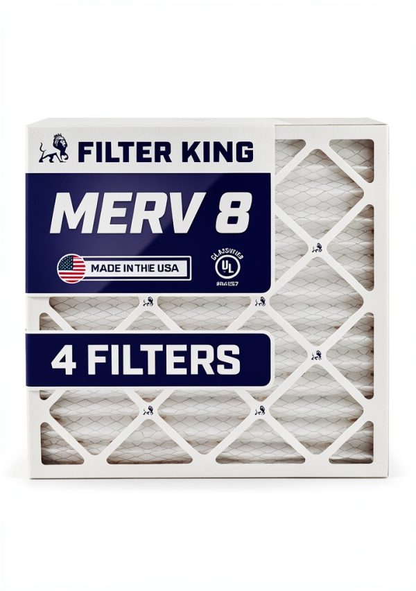 Filter King 19.5x19.5x1 Air Filter MERV 8 Pleated Furnace Filters-0
