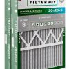 20x25x5 Air Filter MERV 8 Filterbuy 2-Pack 19.88x24.75x4.38 Silver-0